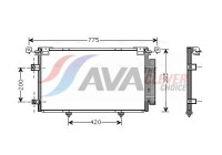Condenser, air conditioning TO5319D Ava Quality Cooling
