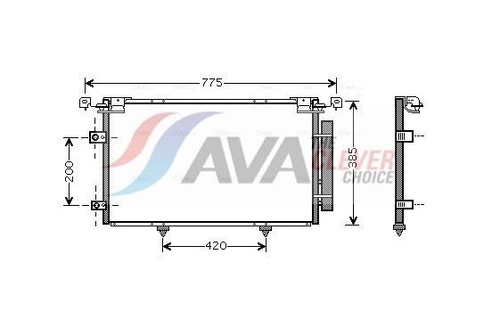 Condenser, air conditioning TO5319D Ava Quality Cooling