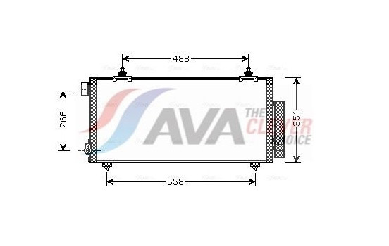 Condenser, air conditioning TO5381D Ava Quality Cooling