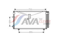 Condenser, air conditioning TO5383D Ava Quality Cooling