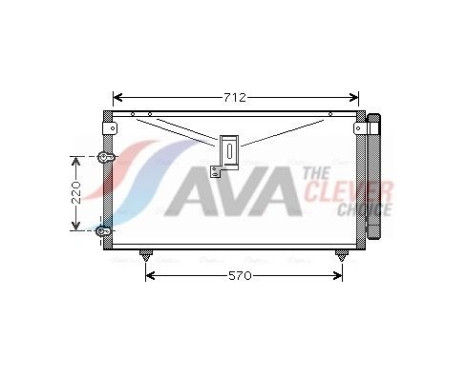 Condenser, air conditioning TO5383D Ava Quality Cooling