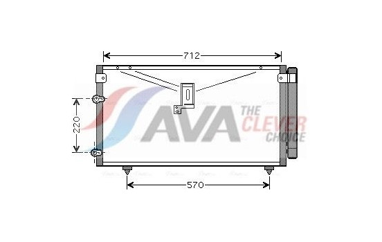 Condenser, air conditioning TO5383D Ava Quality Cooling