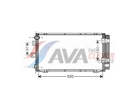 Condenser, air conditioning TO5395D Ava Quality Cooling