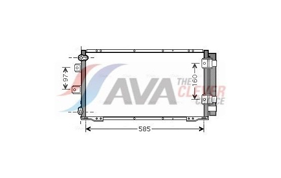 Condenser, air conditioning TO5395D Ava Quality Cooling