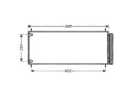Condenser, air conditioning TO5406D Ava Quality Cooling