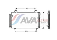 Condenser, air conditioning TO5408D Ava Quality Cooling