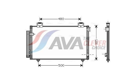 Condenser, air conditioning TO5408D Ava Quality Cooling