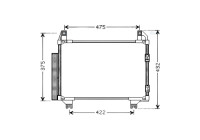 Condenser, air conditioning TO5413D Ava Quality Cooling