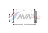 Condenser, air conditioning TO5429D Ava Quality Cooling