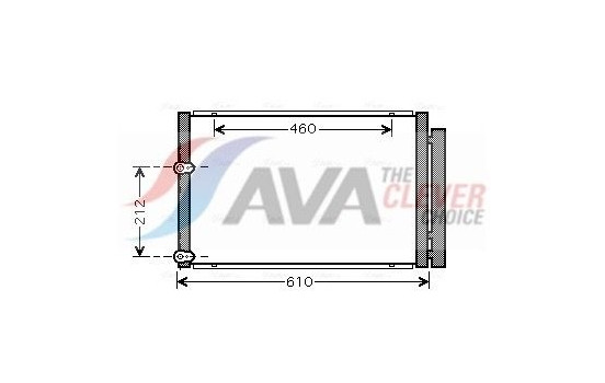 Condenser, air conditioning TO5429D Ava Quality Cooling