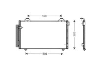 Condenser, air conditioning TO5431D Ava Quality Cooling