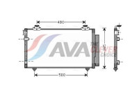 Condenser, air conditioning TO5481D Ava Quality Cooling