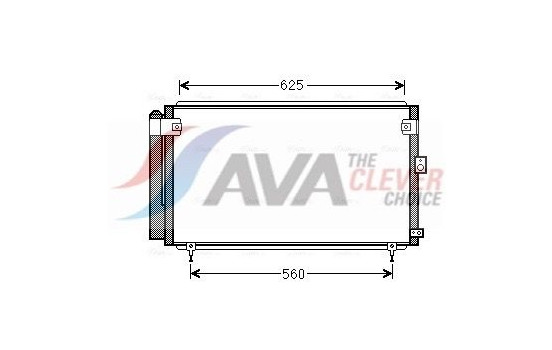 Condenser, air conditioning TO5558D Ava Quality Cooling
