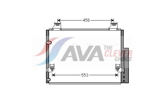 Condenser, air conditioning TO5563D Ava Quality Cooling