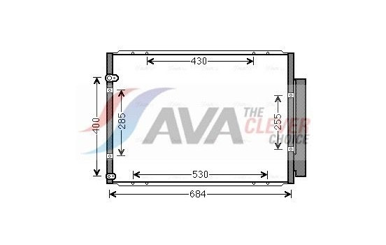 Condenser, air conditioning TO5574D Ava Quality Cooling