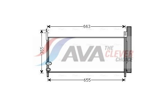 Condenser, air conditioning TO5576D Ava Quality Cooling, Image 2