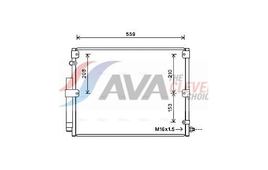 Condenser, air conditioning TO5617D Ava Quality Cooling