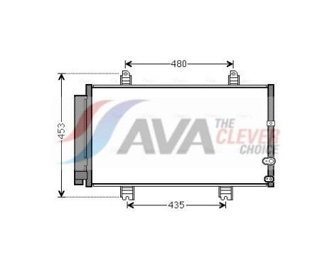 Condenser, air conditioning TO5653D Ava Quality Cooling