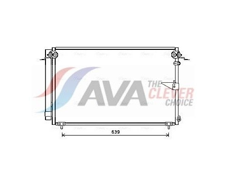Condenser, air conditioning TO5654D Ava Quality Cooling, Image 2
