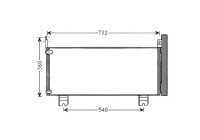 Condenser, air conditioning TO5660D Ava Quality Cooling