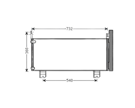 Condenser, air conditioning TO5660D Ava Quality Cooling