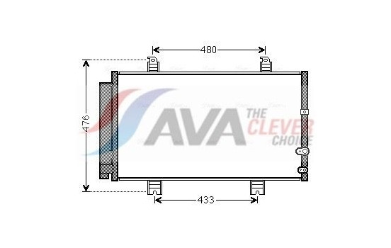 Condenser, air conditioning TO5662D Ava Quality Cooling