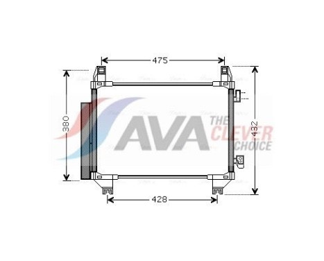 Condenser, air conditioning TO5665D Ava Quality Cooling
