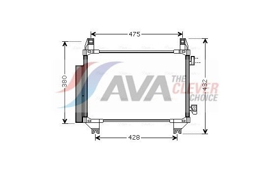 Condenser, air conditioning TO5665D Ava Quality Cooling