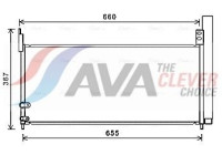 Condenser, air conditioning TO5692D Ava Quality Cooling