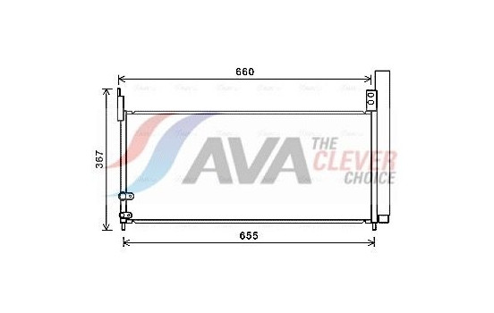 Condenser, air conditioning TO5692D Ava Quality Cooling