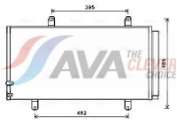 Condenser, air conditioning TO5696D Ava Quality Cooling