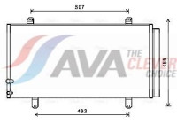 Condenser, air conditioning TO5698D Ava Quality Cooling