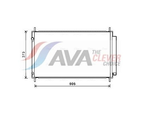 Condenser, air conditioning TO5708D Ava Quality Cooling, Image 2