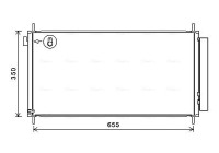 Condenser, air conditioning TO5718D Ava Quality Cooling