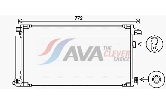 Condenser, air conditioning TO5741D Ava Quality Cooling