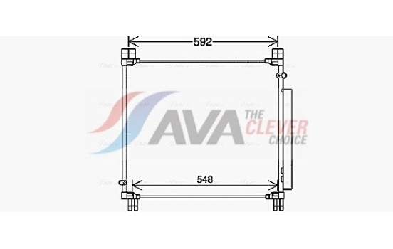 Condenser, air conditioning TO5749D Ava Quality Cooling
