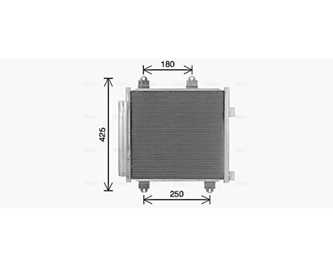 Condenser, air conditioning TO5765D Ava Quality Cooling, Image 2