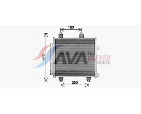 Condenser, air conditioning TO5765D Ava Quality Cooling, Image 2