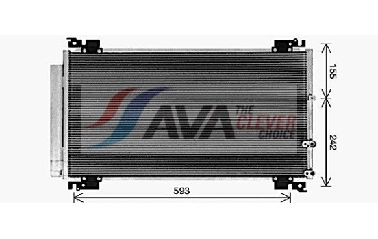 Condenser, air conditioning TO5766D Ava Quality Cooling