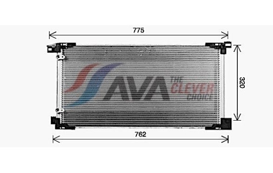 Condenser, air conditioning TO5784 Ava Quality Cooling