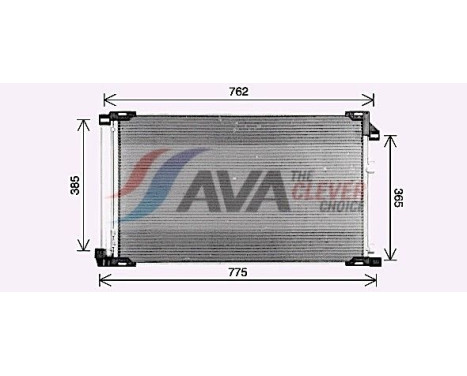 Condenser, air conditioning TO5785D Ava Quality Cooling