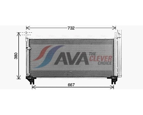 Condenser, air conditioning TO5787D Ava Quality Cooling