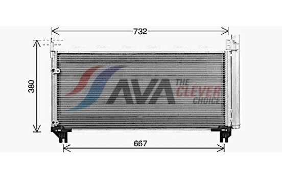 Condenser, air conditioning TO5787D Ava Quality Cooling