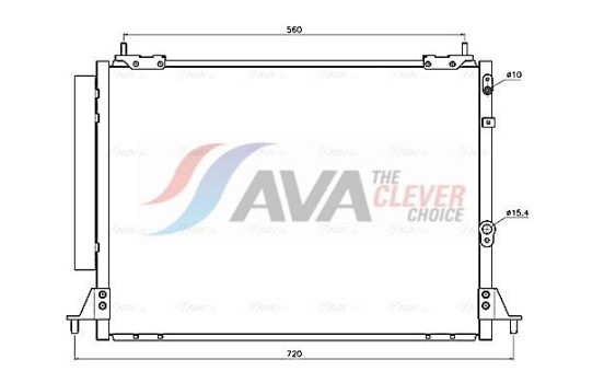 Condenser, air conditioning TO5795D Ava Quality Cooling