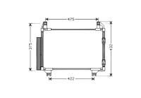 Condenser, air conditioning TOA5404D Ava Quality Cooling