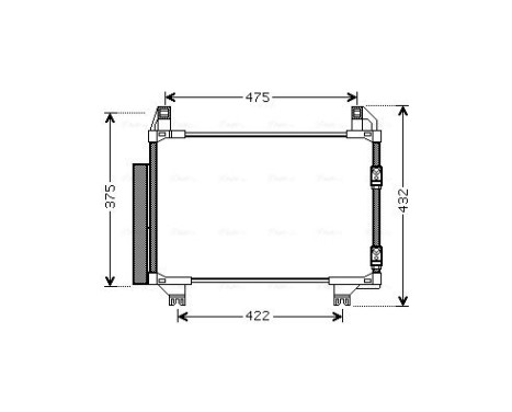 Condenser, air conditioning TOA5404D Ava Quality Cooling, Image 2