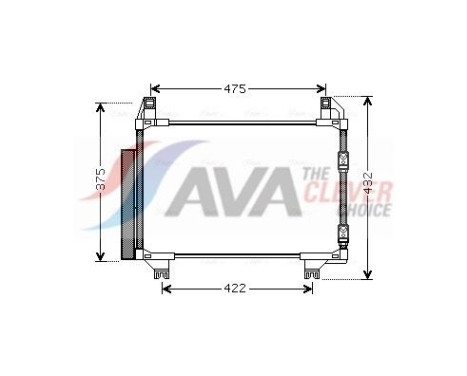 Condenser, air conditioning TOA5404D Ava Quality Cooling, Image 2