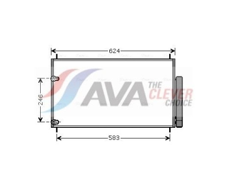 Condenser, air conditioning TOA5405D Ava Quality Cooling, Image 2