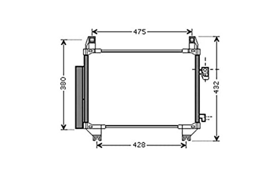 Condenser, air conditioning TOA5407D Ava Quality Cooling