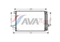 Condenser, air conditioning TOA5409D Ava Quality Cooling